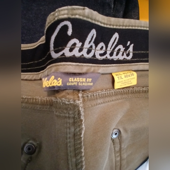 Cabela's men's classic fit 40x36 tan cargo utility pants hiking - Picture 3 of 7